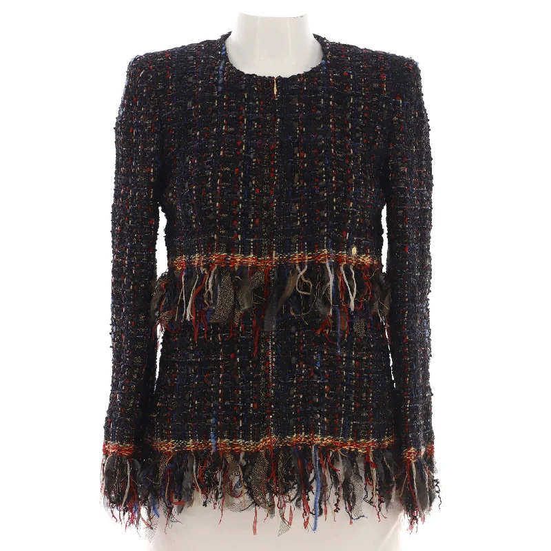 women's coats for those who love to mix and matchWomen's Paris-Cosmopolite Fringe Trim Jacket Tweed