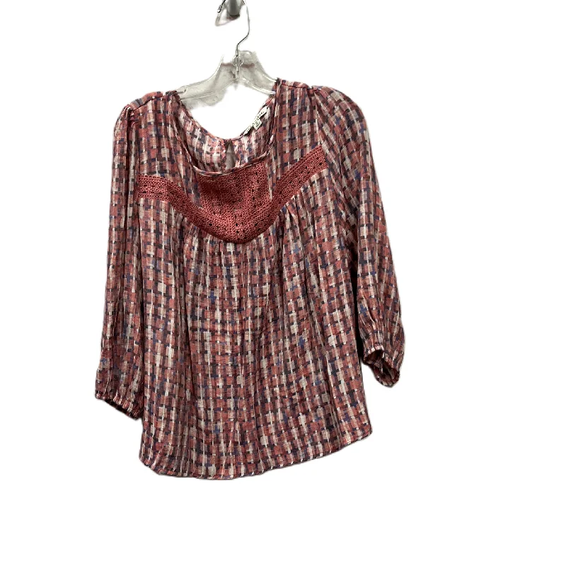 women's tops for boho-chic stylesTop Long Sleeve By Zac And Rachel In Pink, Size: Xl