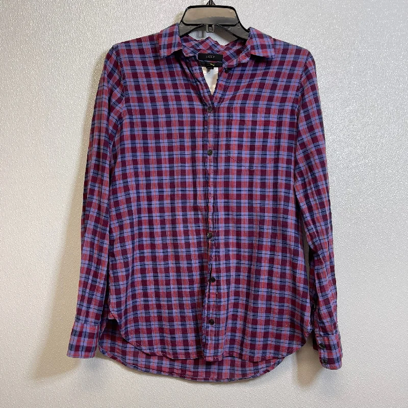 women's tops for those who want to add a touch of sophistication to their casual attireTop Long Sleeve By J Crew O In Plaid, Size: 2