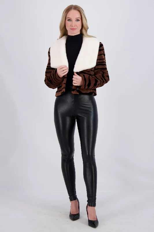 women's coats with oversized fitsSHEARED MINK JACKET