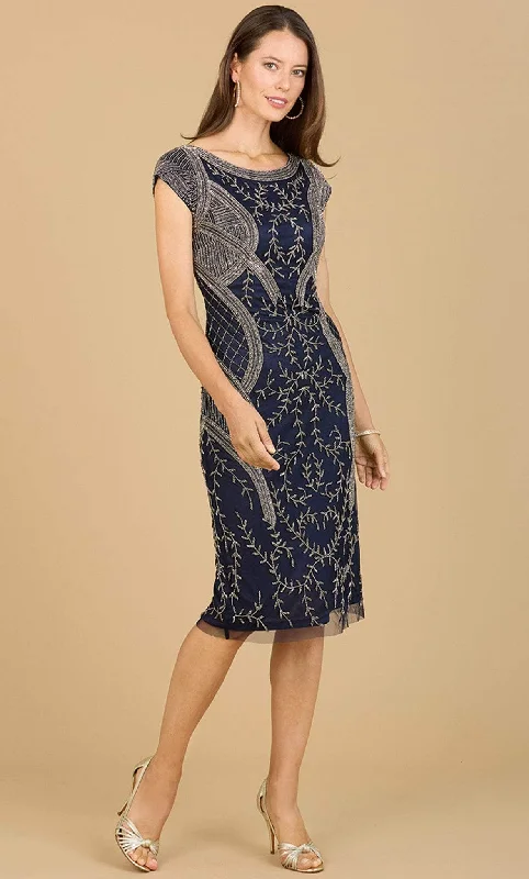 women's mother of the bride dressesLara Dresses 29174 - Beaded Midi Dress