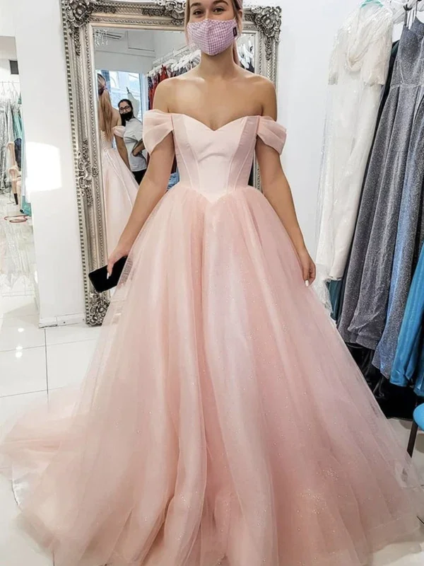 women's wrap dressesOff Shoulder Open Back Pink Long Prom, Off the Shoulder Pink Formal, Pink Evening gh2553