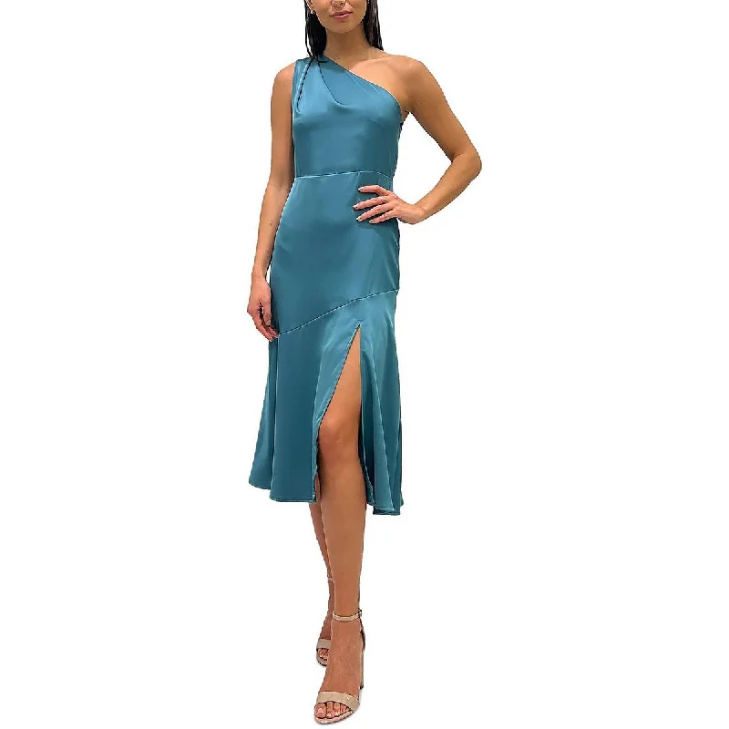 Wedding DressSam Edelman Womens Slit Hem One Shoulder Midi Dress