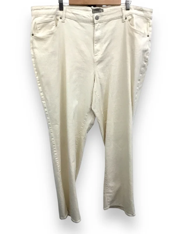 women's denim jeans for a night outJeans Straight By Falls Creek In Cream, Size: 1x