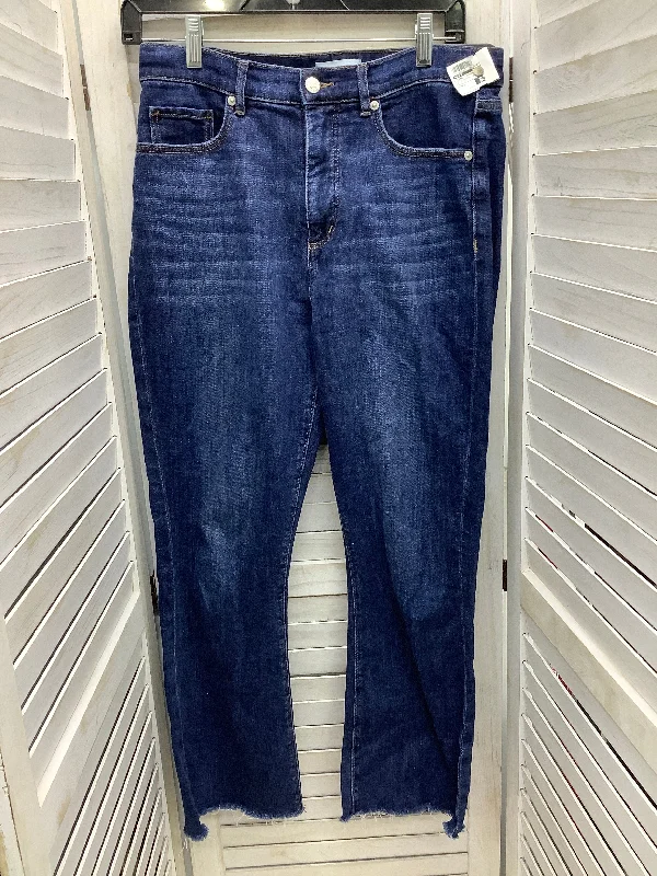 women's distressed denim jeans with holesJeans Cropped By Loft In Blue Denim, Size: 6