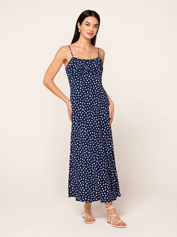 women's prom dressesVelma Mixed Polka Dot Midi Dress