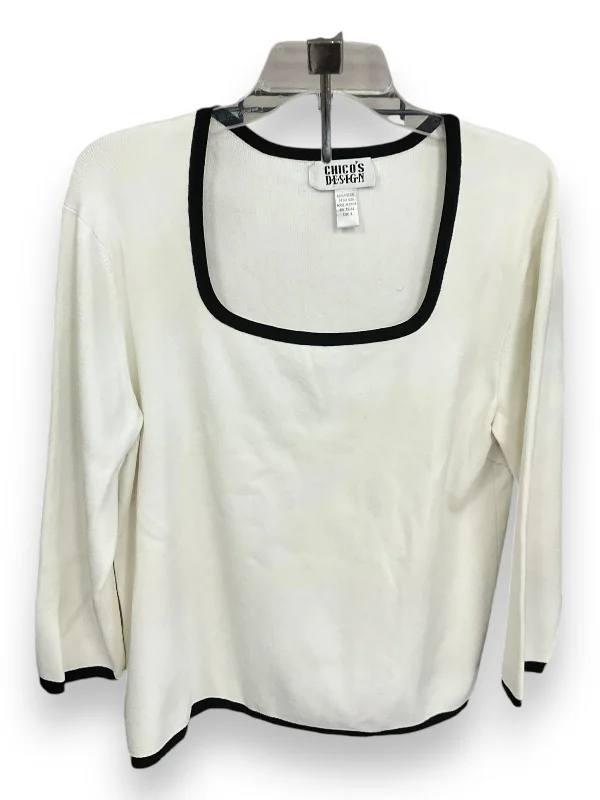 women's tops that offer a perfect blend of style, comfort, and affordabilityTop Long Sleeve Basic By Chicos In White, Size: Xl