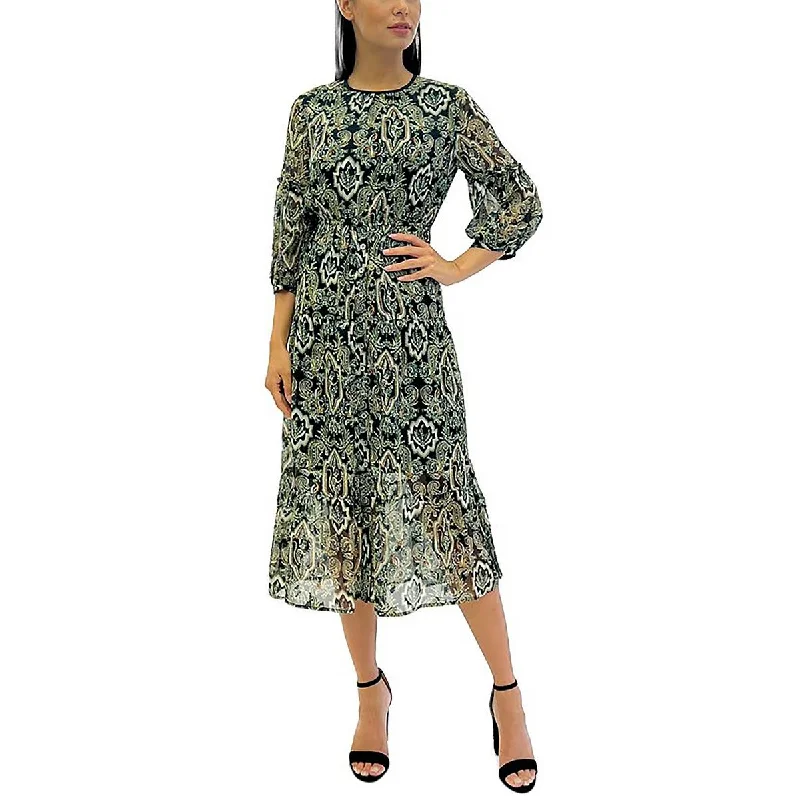 women's limited-edition dressesSam Edelman Womens Paisley Long Midi Dress