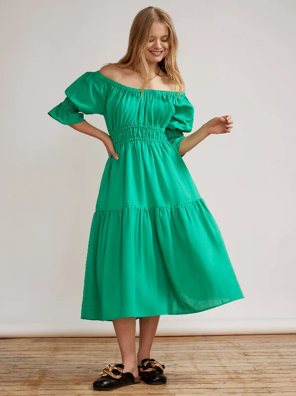 women's maternity dressesMargot Green Midi Dress