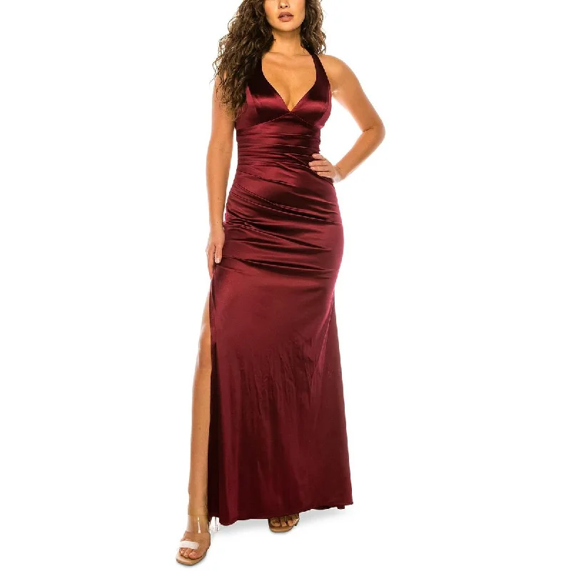 women's wrap dressesBee Darlin Womens Juniors Satin Strappy Evening Dress