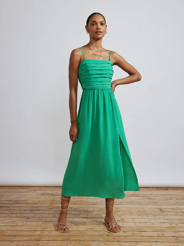 Jersey DressGenevieve Green Midi Dress