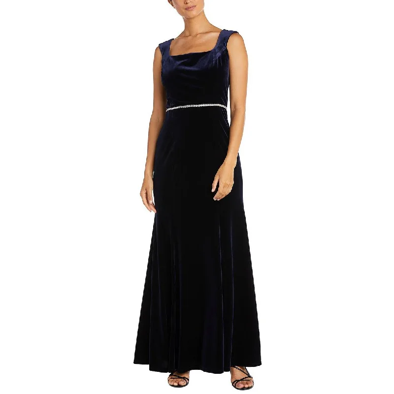 women's evening dressesR&M Richards Womens Velvet Embellished Evening Dress