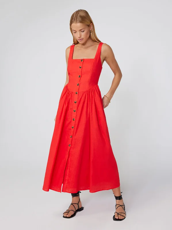 Ball Gown DressOlympia Red Midi Dress