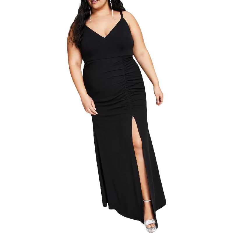 women's lightweight dressesEmerald Sundae Womens Shirred Crepe Evening Dress