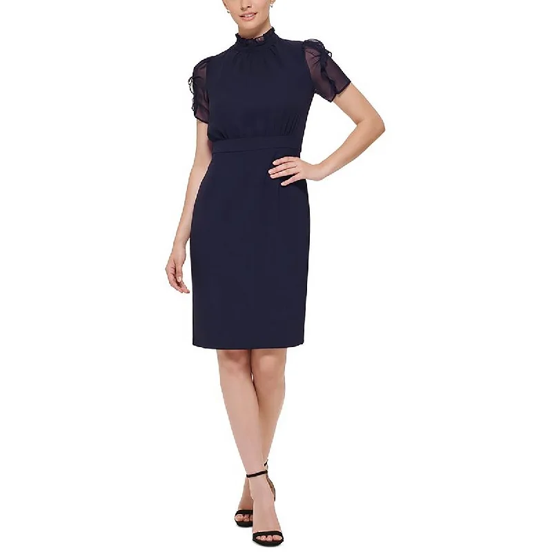 women's maternity dressesVince Camuto Womens Puff Sleeve Knee-Length Bodycon Dress