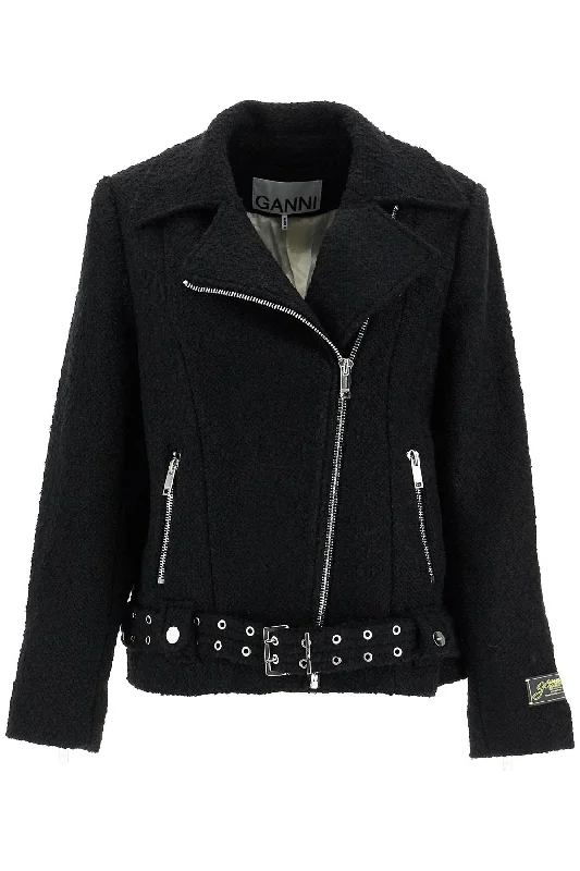 women's stylish coatsGanni Women's Short Bouclã Jacket For