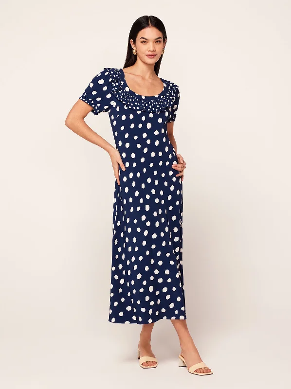 Glamour DressHilda Mixed Polka Dot Midi Dress