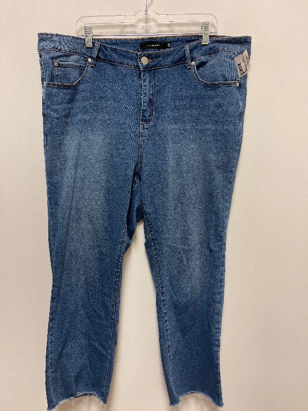 women's denim jeans with zippersJeans Straight By Tahari By Arthur Levine In Blue Denim, Size: 20