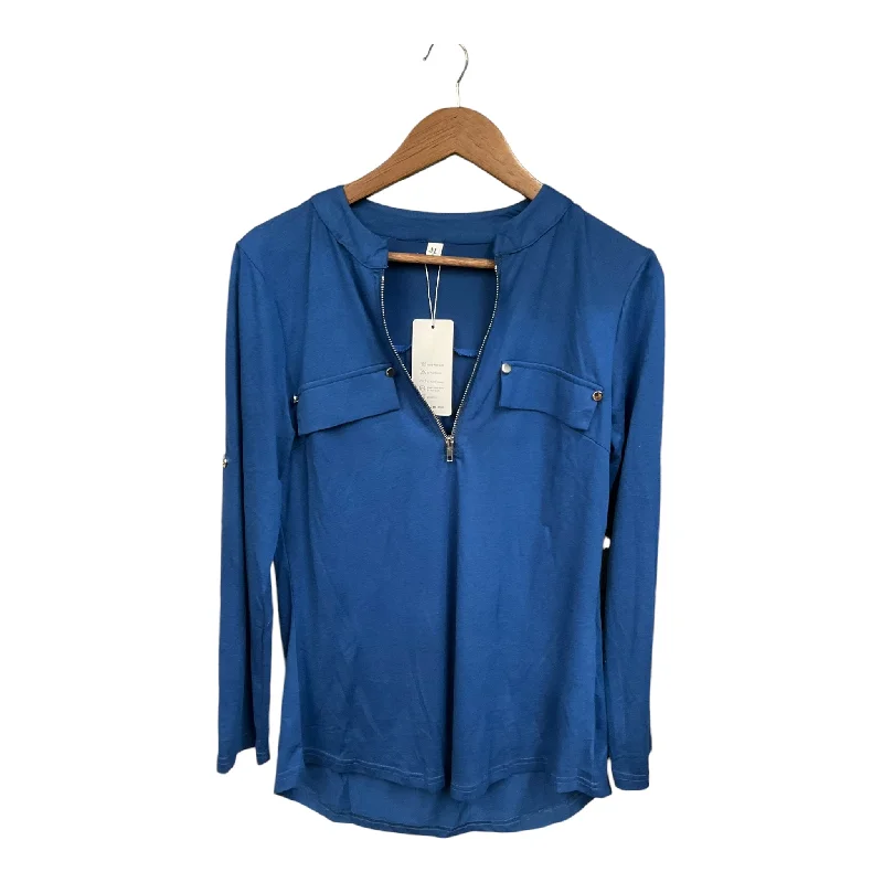 women's tops for those who want to wear pieces that are both comfortable and stylishTop Long Sleeve By Clothes Mentor In Blue, Size: M