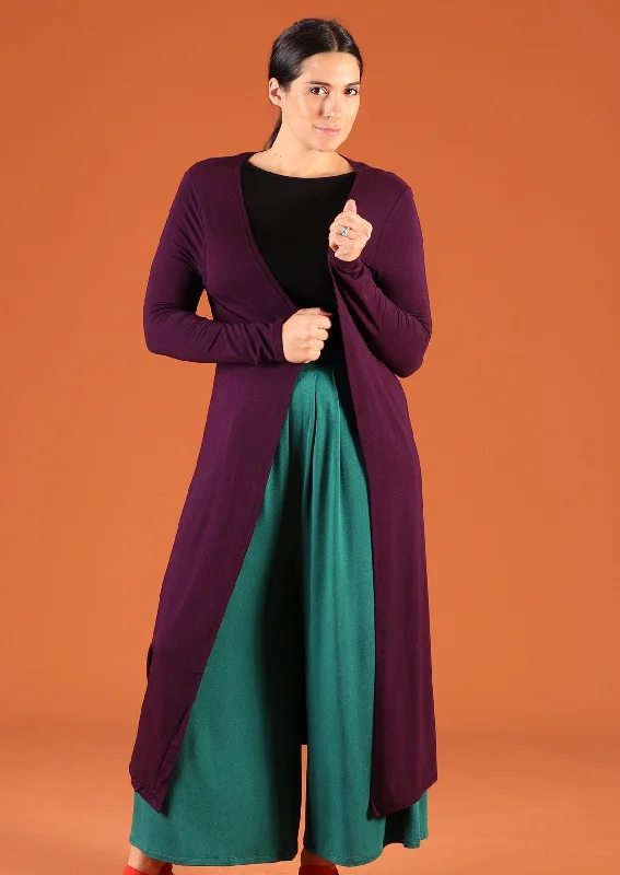 women's coats with zippersDuster Jersey Jacket Dark Purple