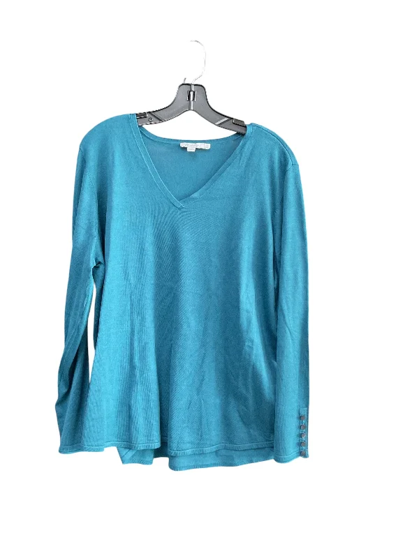 women's tops for those who want to show off their figure in a flattering wayTop Long Sleeve By Chicos In Blue, Size: Xxl