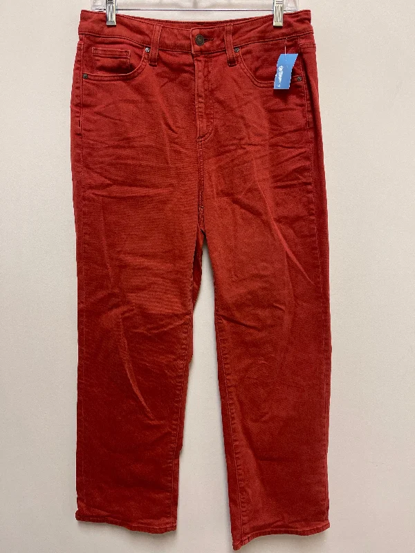 women's denim jeans with buttonsJeans Straight By Chicos In Orange, Size: 8