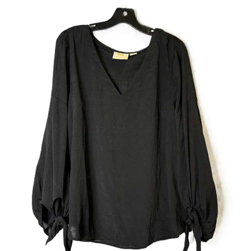 women's tops that offer a perfect blend of style, comfort, and affordabilityTop Long Sleeve By Maeve In Black, Size: L