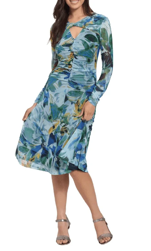 women's satin dressesLondon Times T6451M - Midi Printed Dress