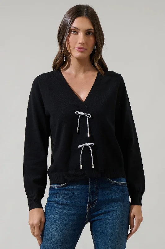 women's tops for those who want to invest in timeless piecesElle Bow Cardigan Sweater