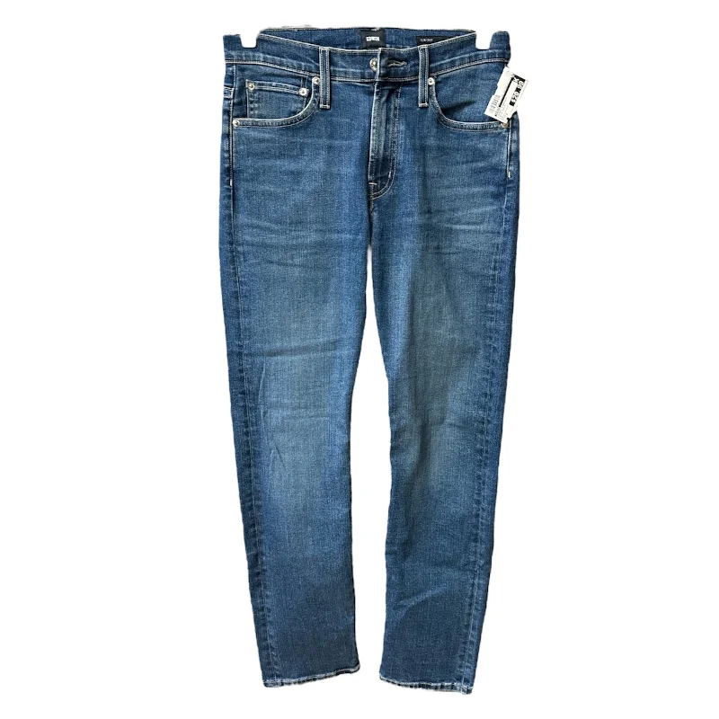 women's denim jeans with patchesJeans Straight By Edwin In Blue Denim, Size: 2