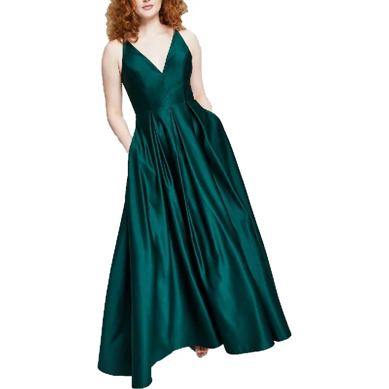 women's maximalist dressesBlondie Nites Womens Juniors V-Neck Formal Evening Dress