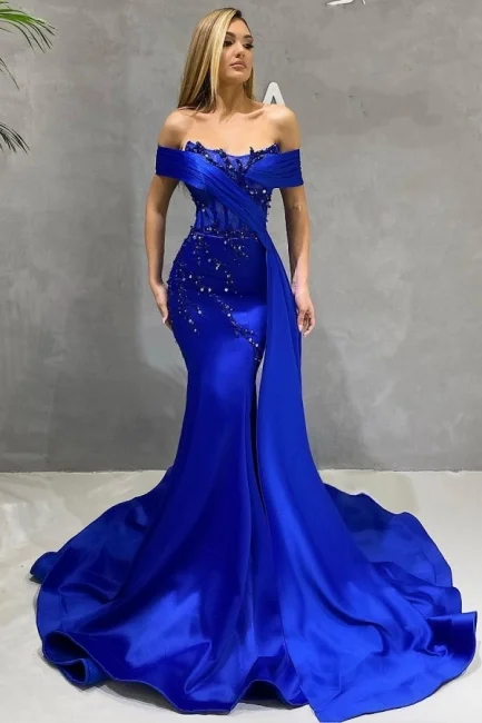 women's high-low dressesRoyal Blue Long Prom Dresses evening Dresses  gh2363