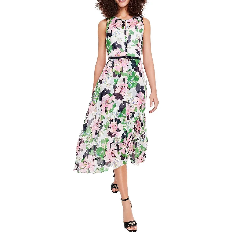 Tiered DressTommy Hilfiger Womens Floral Fit & Flare Midi Dress