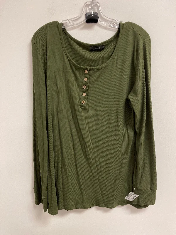 tank tops for womenTop Long Sleeve By Clothes Mentor In Green, Size: 2x