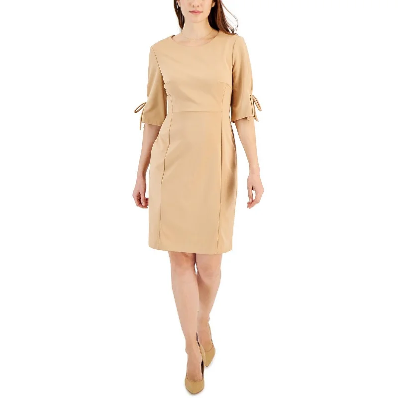 Organza DressConnected Apparel Womens Petites Fitted Midi Wear To Work Dress