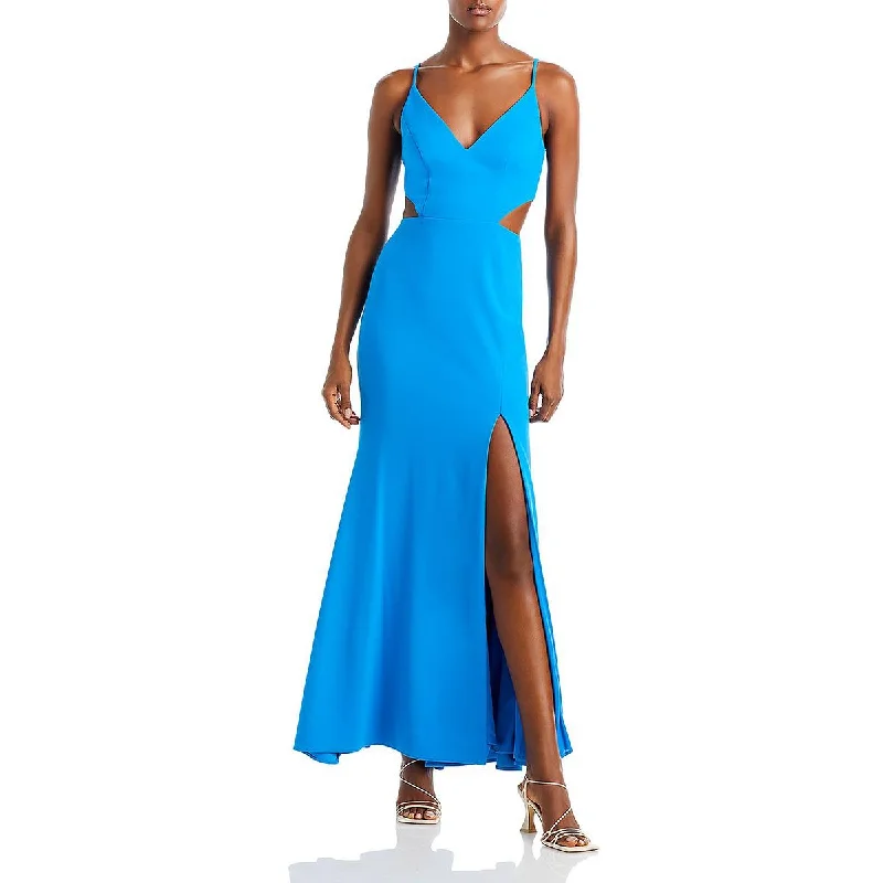 Flowy DressAqua Womens Crepe Cut-Out Evening Dress