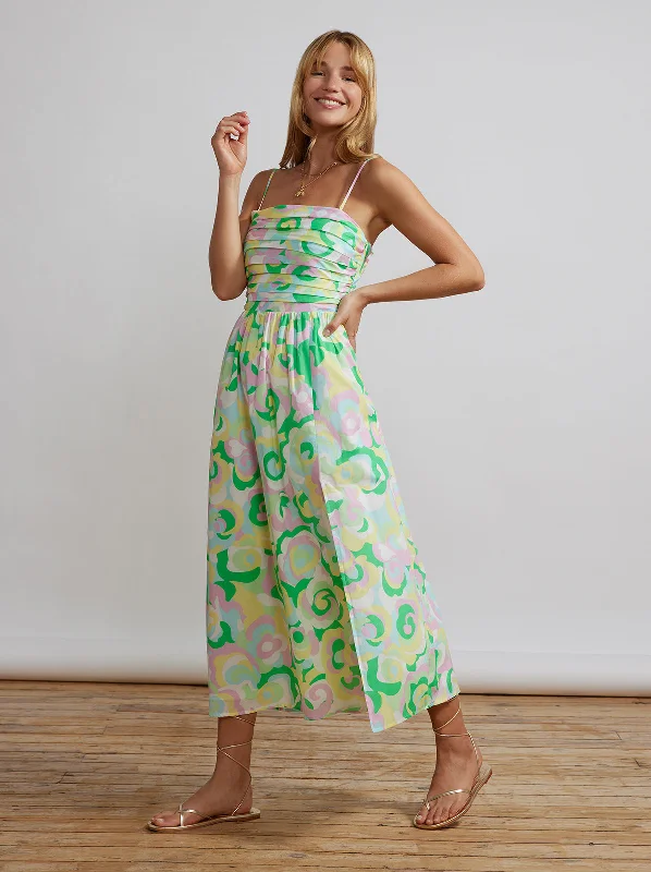 Wedding DressGenevieve Multi Floral Swirl Midi Dress