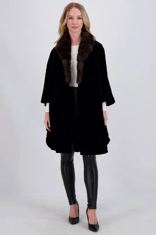 women's coats for those who prefer classic over trendySHEARED MINK JACKET W/ SABLE