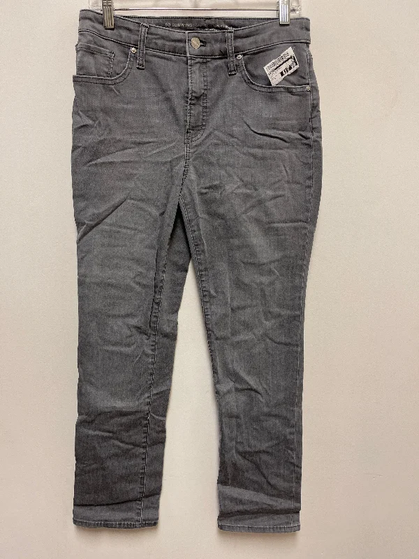 women's denim jeans with patchesJeans Straight By Chicos In Grey Denim, Size: 6