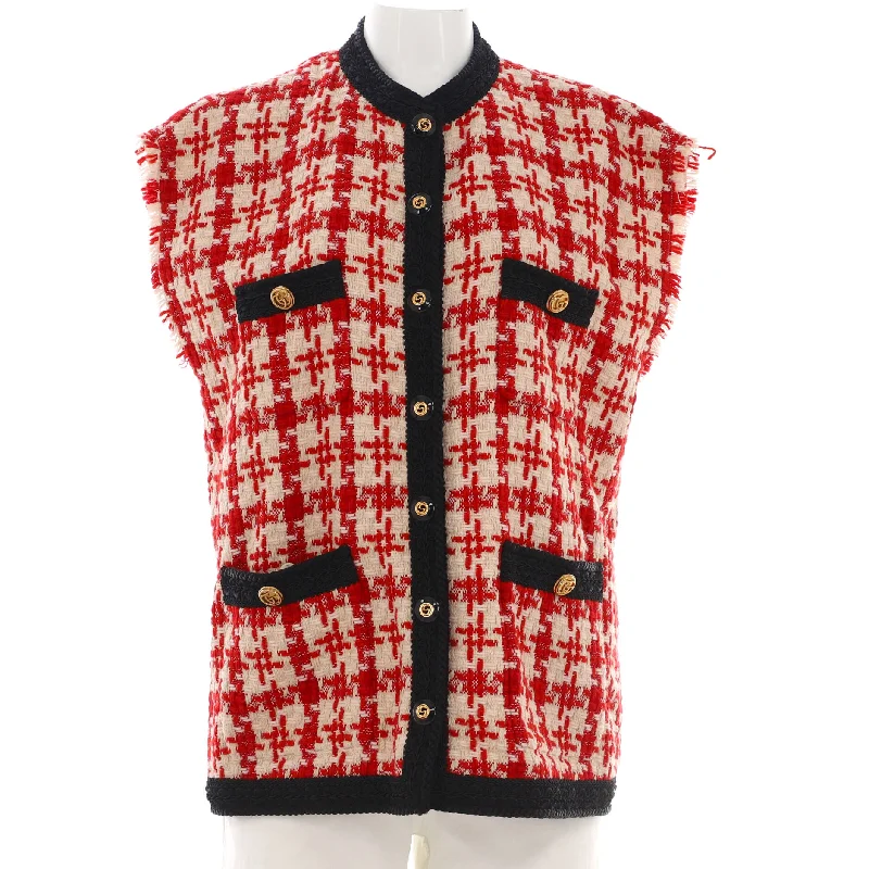 leather coats for womenWomen's Houndstooth Button Up Jacket Tweed