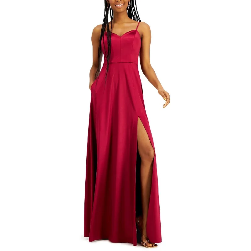 women's bespoke dressesCity Studio Womens Juniors Satin Sleeveless Evening Dress