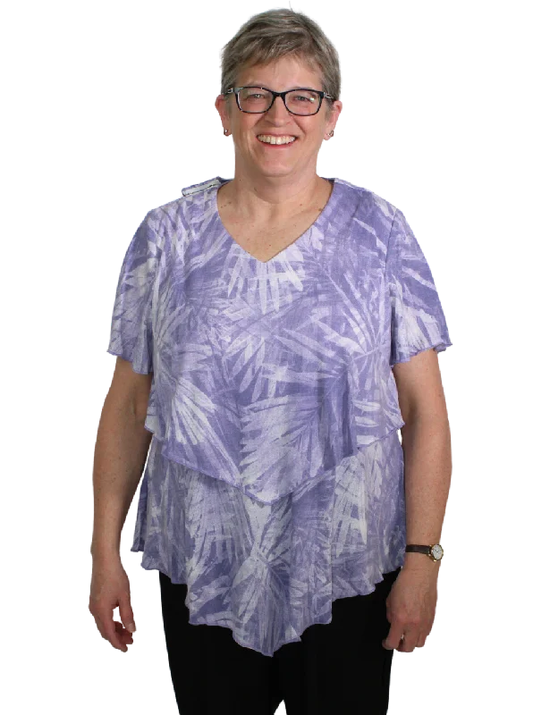 women's tops for those who want to add a touch of elegance and sophistication to their everyday wearDeborah Adaptive Top - Lilac Floral