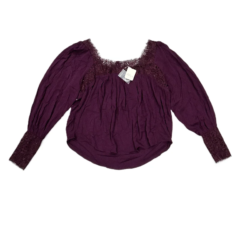 luxury women's topsTop Long Sleeve By Free People In Purple, Size: Xs