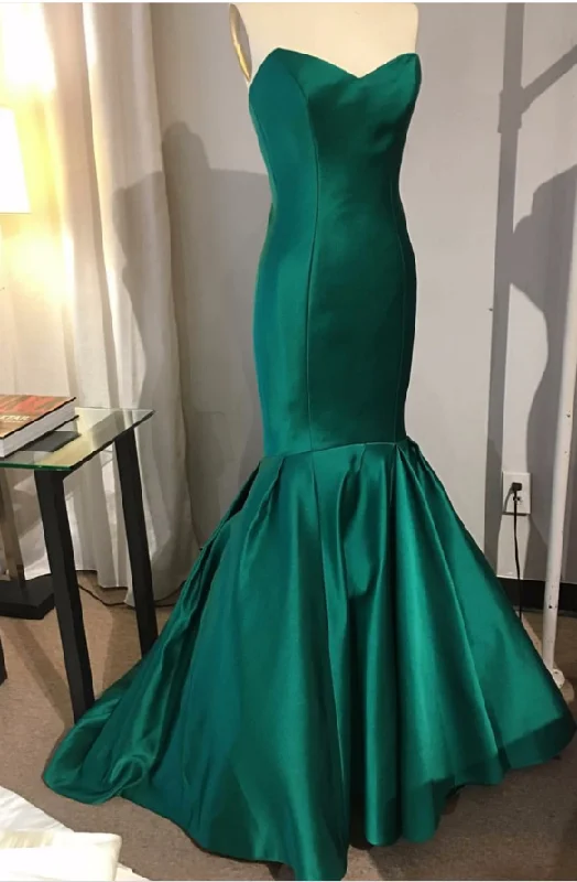 women's sheath dressesThe green heart with sleeveless mermaid evening dress  gh2365