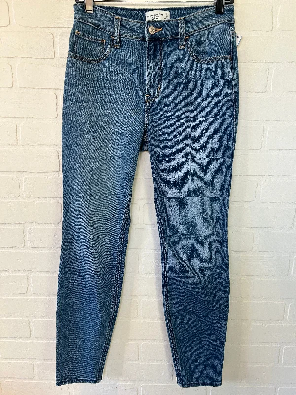 women's denim jeans for a stylish outfitJeans Skinny By Abercrombie And Fitch In Blue Denim, Size: 4