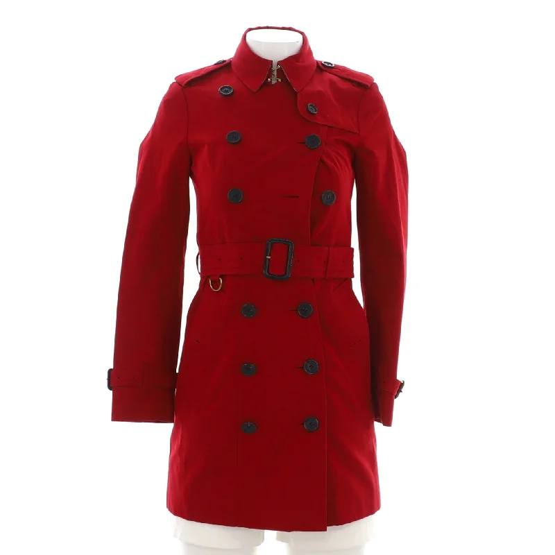 casual women's coatsWomen's Double Breasted Belted Mid-Length Trench Coat Cotton