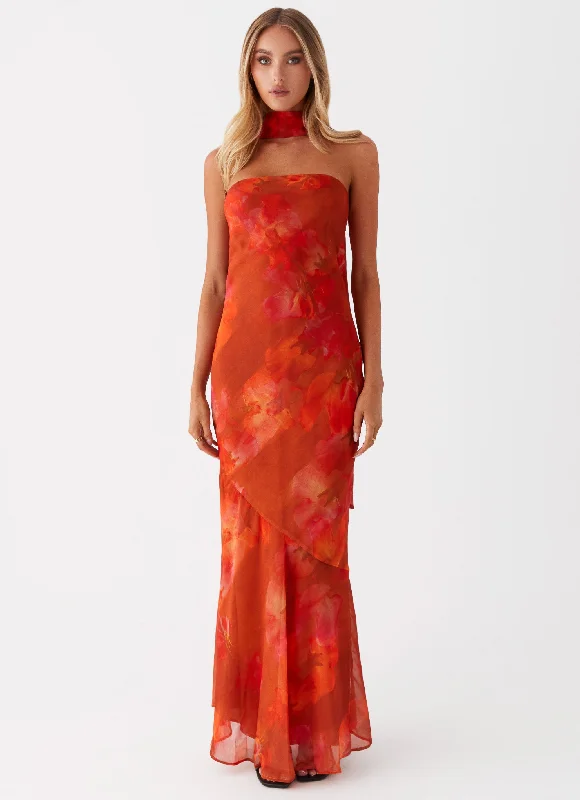 women's limited-edition dressesUnder The Pagoda Maxi Dress - Amber