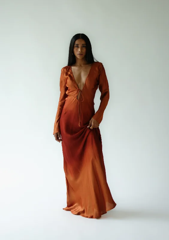 Ribbon DressHARLEY MAXI DRESS- COPPER OMBRE