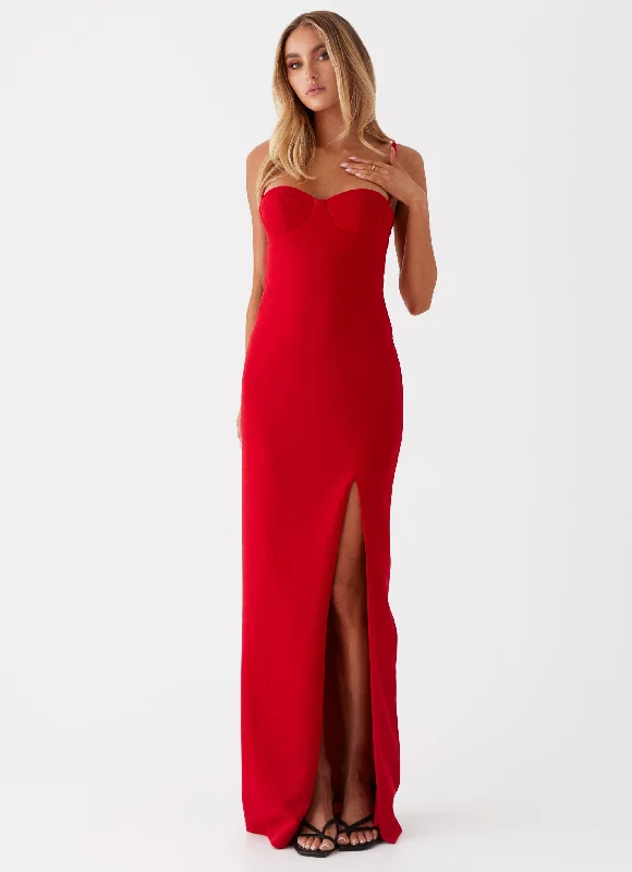 Button-Down DressStefanie Maxi Dress - Red