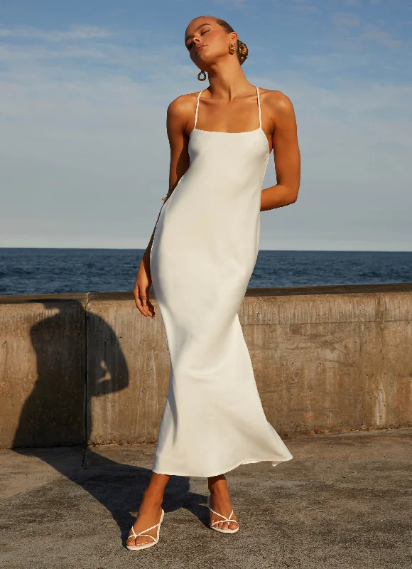 Evening DressRunway Royalty Maxi Dress - White